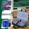 Rexmica Travel Carrying Bag for 14.1-17.5 inch Portable DVD Player, Portable DVD Player Storage Case Bag with Laptop Sleeve, 15 DVD Storage Pockets, Front Accessory Pocket, Black (Patented Design) view 3