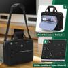 Rexmica Travel Carrying Bag for 14.1-17.5 inch Portable DVD Player, Portable DVD Player Storage Case Bag with Laptop Sleeve, 15 DVD Storage Pockets, Front Accessory Pocket, Black (Patented Design) view 4