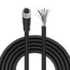ZBLZGP M8 6Pin A-Code Female Pigtail Cable, IP67 Waterproof Shielded Open End Flying Leads Wire 2m (6.6ft) for Machine Vision System view 1