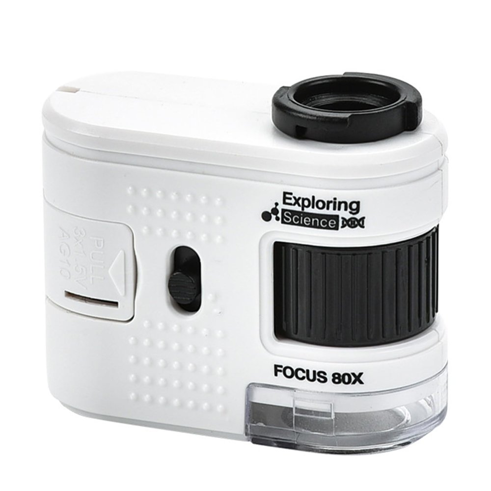 jojnsha Small Handheld Microscope with 1000X Pocket Sized Microscope Easy Carrying for Classroom & Laboratory Observation