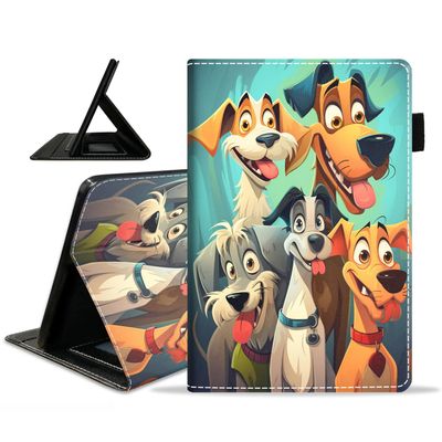 BWOOLL Case for All-New Amazon Fire HD 10 & HD 10 Plus Tablet 10.1" (13th/11th Generation, 2023/2021 Release), Slim PU Leather Stand Cover with Auto Wake/Sleep - Cute Cartoon Dog