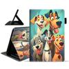 BWOOLL Case for All-New Amazon Fire HD 10 & HD 10 Plus Tablet 10.1" (13th/11th Generation, 2023/2021 Release), Slim PU Leather Stand Cover with Auto Wake/Sleep - Cute Cartoon Dog view 1