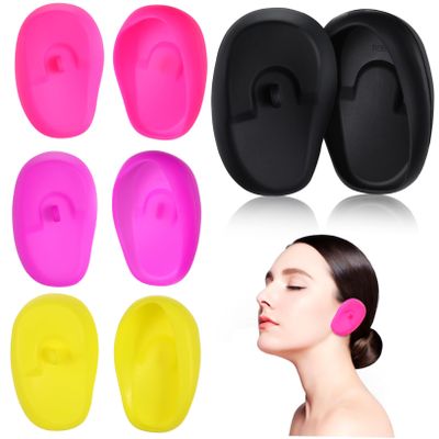 4 Pairs Silicone Waterproof Ear Covers for Hair Dyeing