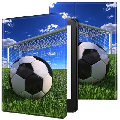 ACWDMKH Case for Kindle Scribe,PU Leather Cute Slim Folio Adjustable Stand Cover with Auto Wake/Sleep for Amazon Kindle Scribe Cover 10.2 Inch (2024/2022 Release),Football Field