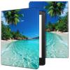 ACWDMKH Case for Kindle Scribe,PU Leather Cute Slim Folio Adjustable Stand Cover with Auto Wake/Sleep for Amazon Kindle Scribe Cover 10.2 Inch (2024/2022 Release),Green Sea Beach view 1