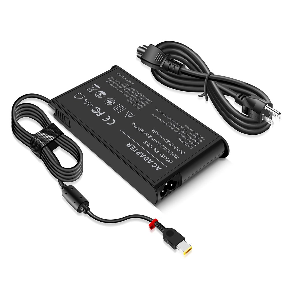 170W Slim Charger Compatible with Lenovo Ultra Dock 40A20170US/ Legion Slim 5 5i/ Yoga Pro 9i/ LOQ Laptop 15APH8 6IRH8 15IRX9/ ideaPad Pro 5 5i/ Thinkpad P16 P16v Power Adapter