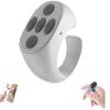 Fingertip Wireless Bluetooth Remote Control, 2025 New TIK-to-k Remote Control APP Kindle Page Turner, Scrolling Rings Rechargeable Camera Video Recording Remote (Black-USB) (White) view 1