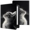 ACWDMKH Case for Kindle Scribe,PU Leather Cute Slim Folio Adjustable Stand Cover with Auto Wake/Sleep for Amazon Kindle Scribe Cover 10.2 Inch (2024/2022 Release),Cute Cat Black view 1
