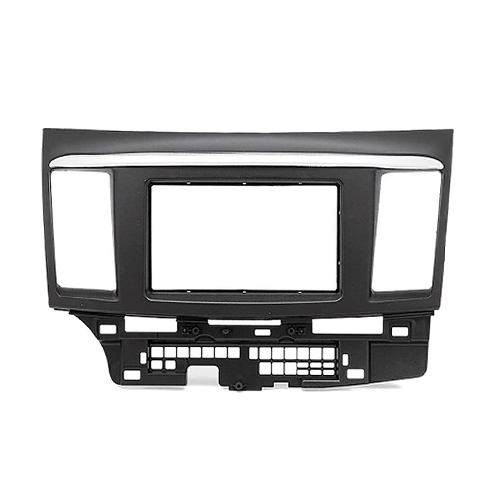 Bacar Car Stereo Double 2 Din Fascia Dash Panel Facia Kit Trim Central Control Audio DVD Panel Frame Replacement for MITSUBISHI Lancer 2009 2010 2011 2012 Hatch