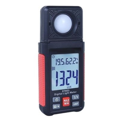 LIBODD Digital Lux Meter 200,000 Illuminance Meter Ambient Humidity Temperature Light Meter XT603