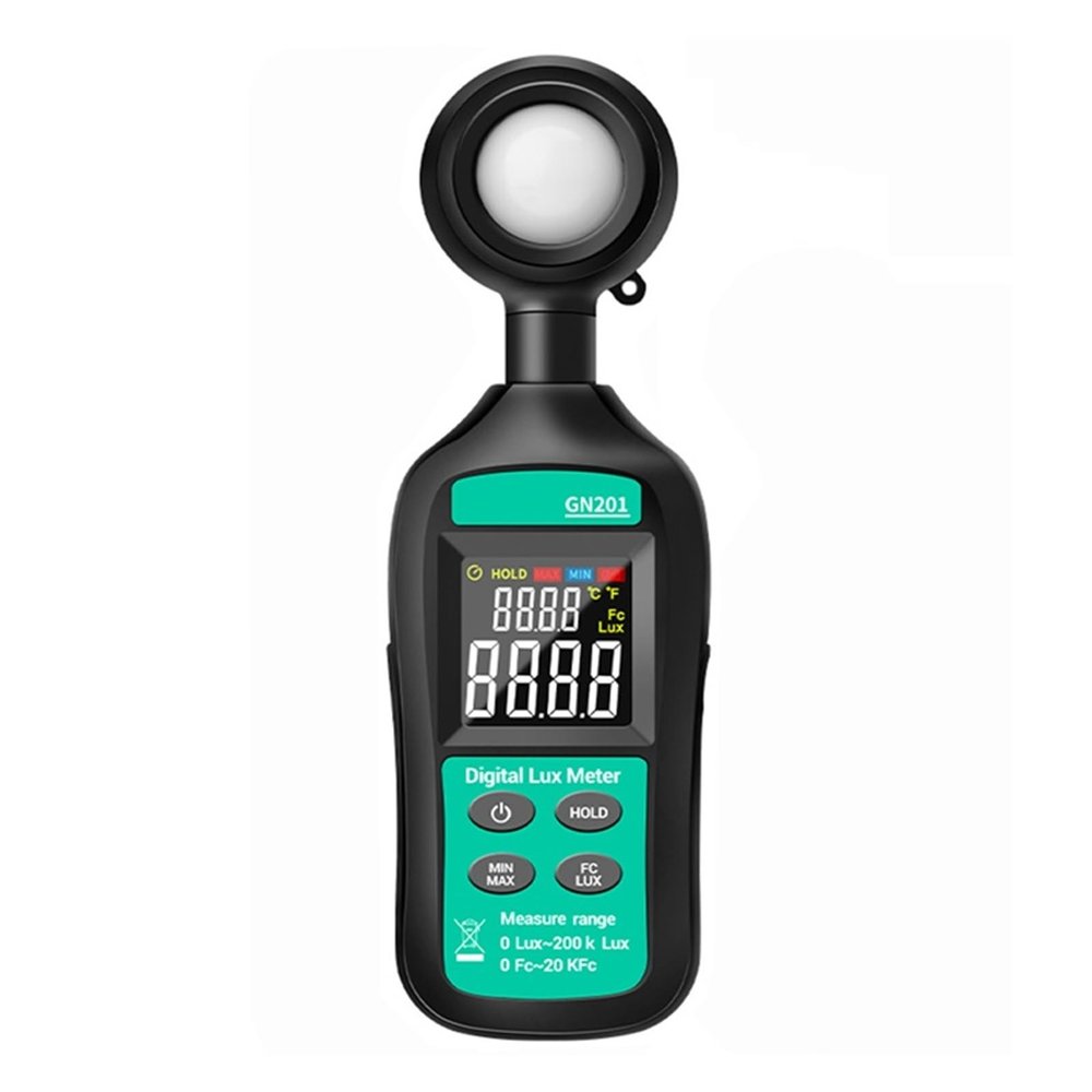 LIBODD GN201 Luxmeter Digital Light Meter 200K Lux Meter Photometer UV Meter UV Radiometer Handheld Illuminometer Photometer