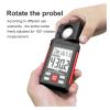 LIBODD HT603 Light Meter 200000 Lux Digital Illuminance Meter with Ambient Humidity and Temperature Meter Lux Meter view 3