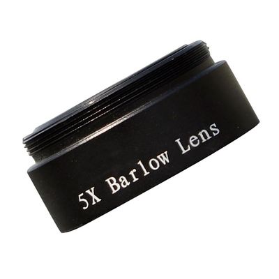 Barlow Lens 5X for Any M28X0.6 Thread 1.25inch Telescope Eyepiece Astronomy Diagonal Extender Tube or Camera Adapter