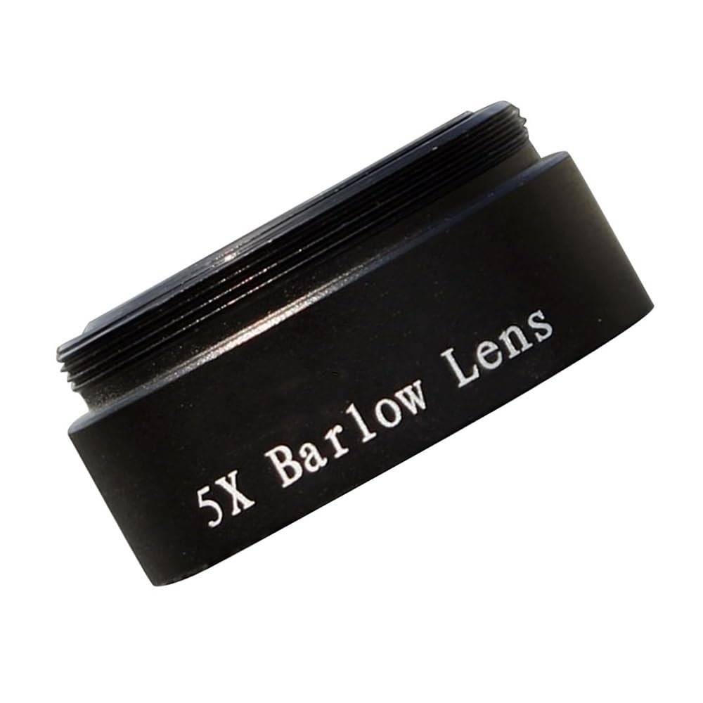 Barlow Lens 5X for Any M28X0.6 Thread 1.25inch Telescope Eyepiece Astronomy Diagonal Extender Tube or Camera Adapter