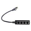RJ45 Ethernet Splitter 1 to 4 Port, RJ45 Ethernet Network Cable Adapter, RJ45 1 Male to 4 Female LAN Ethernet Cable Splitter, Compatible with ADSL Hub Switch TV Router view 2
