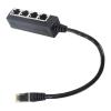 RJ45 Ethernet Splitter 1 to 4 Port, RJ45 Ethernet Network Cable Adapter, RJ45 1 Male to 4 Female LAN Ethernet Cable Splitter, Compatible with ADSL Hub Switch TV Router view 4