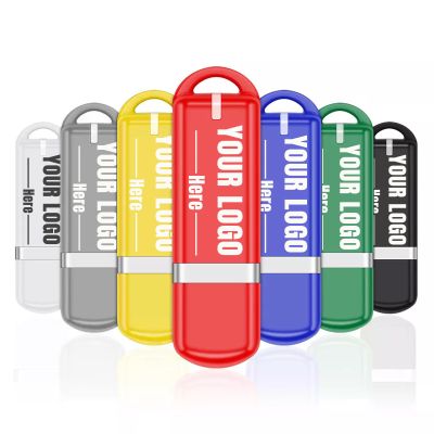 Custom USB Flash Drive 16GB 50 Pack with Oval Cap Thumb Drive Customizable USB Drive Logo Print FEWINA Branding with Personalized USB Stick (50 Pack,7 Color Options)