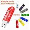 Custom USB Flash Drive 16GB 50 Pack with Oval Cap Thumb Drive Customizable USB Drive Logo Print FEWINA Branding with Personalized USB Stick (50 Pack,7 Color Options) view 2