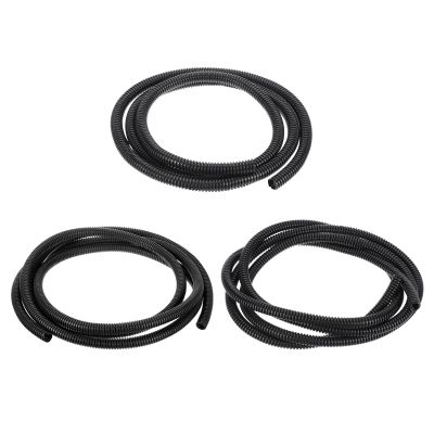DMiotech 1/4" x 13ft, 3/8" x 13ft, 1/2" x 13ft Assorted Wire Loom Split Tubing, Cord Protectors from Pet Flexible Conduit Cable Management for Office, Home, Garden, Black