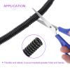 DMiotech 100ft Wire Loom Split Tubing 1/4 Inch, Cord Protectors from Pet Flexible Conduit Cable Management for Office, Home, Garden, Black view 2