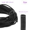 DMiotech 100ft Wire Loom Split Tubing 1/4 Inch, Cord Protectors from Pet Flexible Conduit Cable Management for Office, Home, Garden, Black view 3