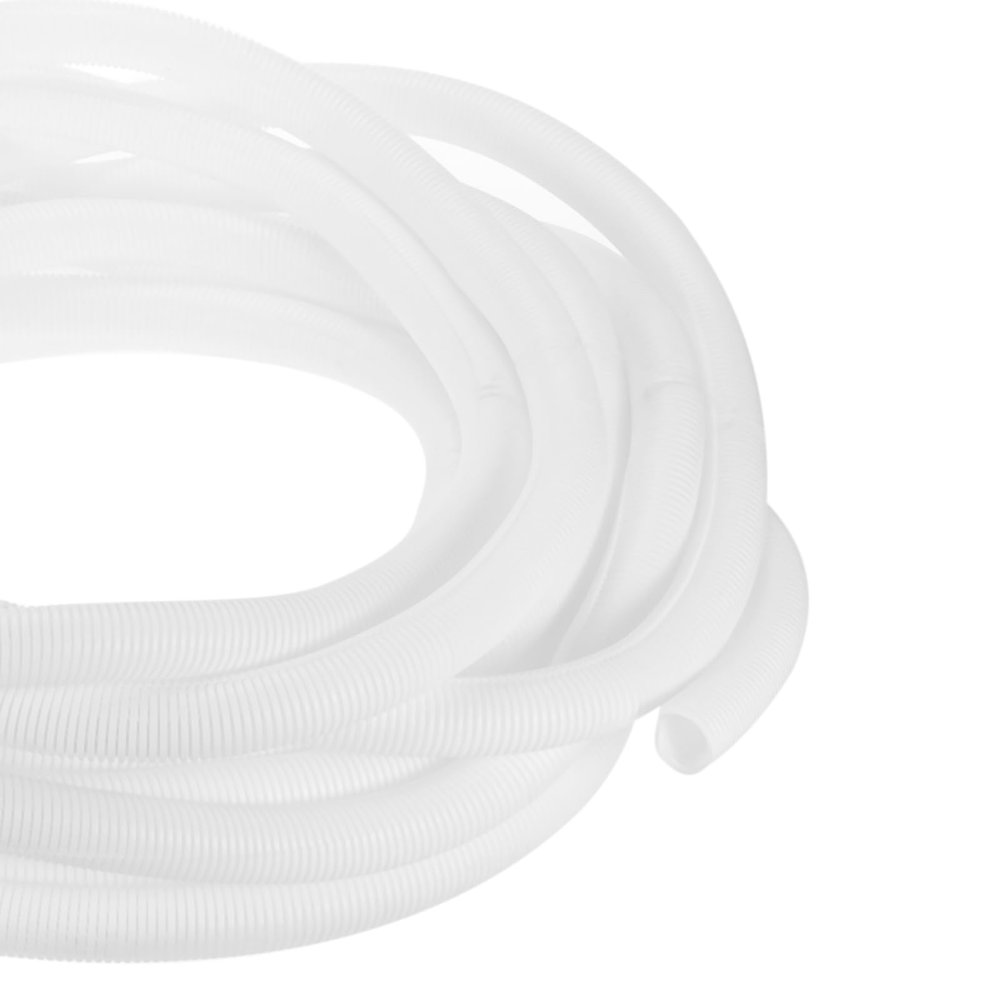 DMiotech 50ft Wire Loom Split Tubing 1 Inch(25.5 Mm) ID, Cord Protectors from Pet Flexible Conduit Cable Management for Office, Home, Garden, White