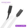 DMiotech 10ft Wire Loom Split Tubing 1 Inch, Cord Protectors from Pet Flexible Conduit Cable Management for Office, Home, Garden, White view 4