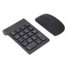 Aramox 1200 DPI Sensitive Number Pad Mouse Combo, Suitable for 2000 Users, ABS Material Black Color view 1
