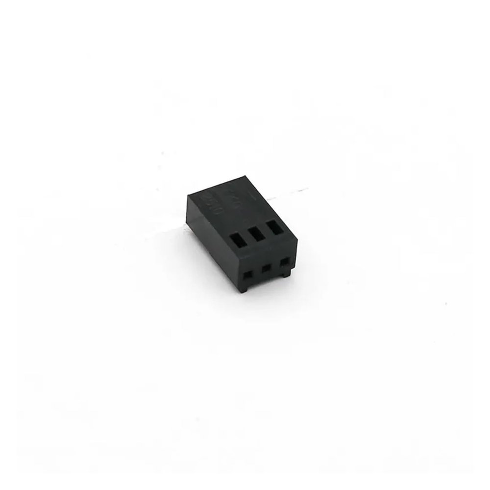 Chunsu Black Red White 2510 3pin Female Fan Connector Housing with 3pcs Terminals-10pcs(Black 3pin Female)