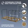 Big Fudge Vinyl Acacia Wood Expandable Record Storage - LP Album Rack & Scratch-Resistant Vinyl Holder Stand - For Record Collection Organisation and Display - Holds 50-75 Records view 3