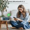 SEMIER Small Digital FM Radio Bluetooth Speaker, Handheld Rechargeable Radio Wireless Speaker, LCD Display, Double Speakers, Headphone Jack, Support USB/Micro SD Card MP3 Play for Home Outdoor (No AM) view 4
