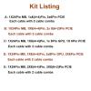 Chunsu Black PSU Extension Power Cable Kit, 24Pin MB, 4+4/8Pin CPU, PCIE 6+2P, 6Pin GPU Computer PSU Extension Cable Kits(Kit B) view 3
