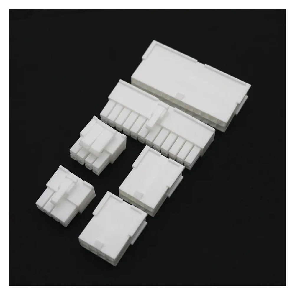 Chunsu 4.2mm White Black 24Pin 4+4pin 8Pin CPU GPU 6+2Pin 6Pin PCIE Connector Hosinng Set for PSU Extension Cable Kit(White 8p Set)