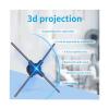3D Hologram Fan, 20.5 Inches 3D Hologram Projector Advertising Display Wall-mounted Advertising Machine, HD LED Holographic Fan Spinner, for Business, Bar view 3