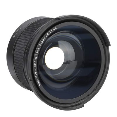 0.35X Wide Angle Fisheye Lens Professional Camera Lens for Minolta Pansonic, Lightweight Portable Aluminum Alloy
