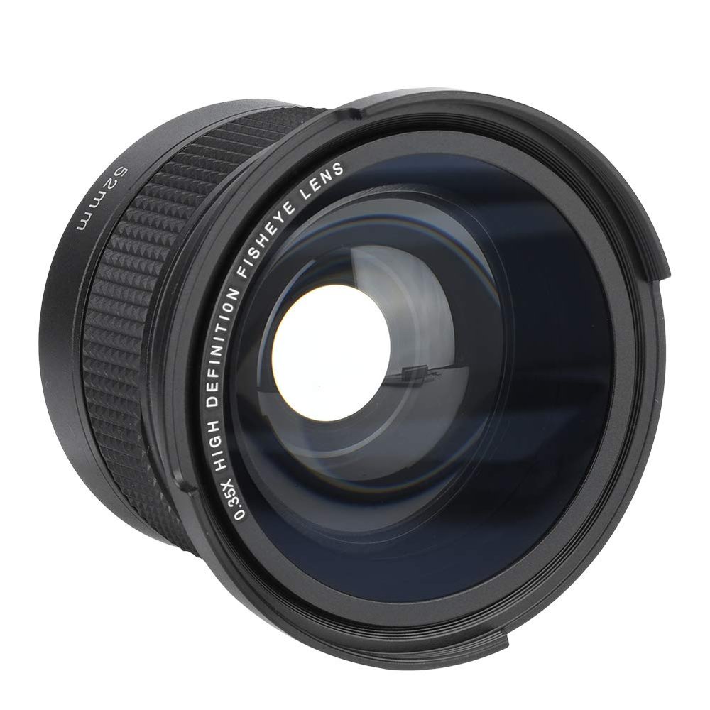 0.35X Wide Angle Fisheye Lens Professional Camera Lens for Minolta Pansonic, Lightweight Portable Aluminum Alloy