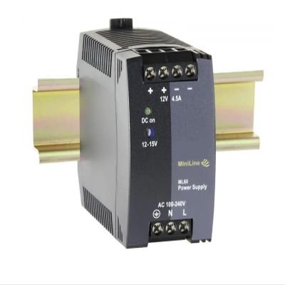 Arionyx Switching Power Supply Din Rail Power Supply ML60.122, 12V DC, 4.5A Output, 54W, Single Phase, ML60.122