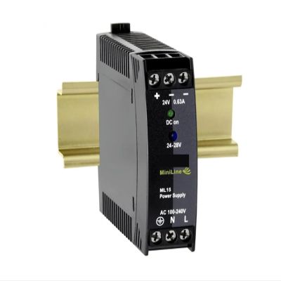 Arionyx Switching Power Supply DIN-Rail Power Supply ML15.241, 24V DC, 630mA Output, 15W, Single Phase, ML15.241
