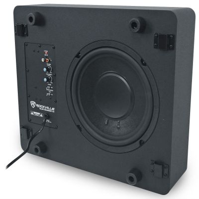 Rockville Slim Shaker 10" 150W Powered Subwoofer, Under or Behind Couch, Low Profile, Wall-Mountable, Deep Bass, for Home Theater and Gaming