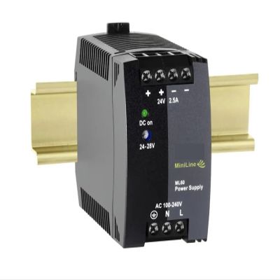Arionyx Switching Power Supply DIN Rail Power Supply ML60.242, 24V DC, 2.5A Output, 60W, Single Phase, ML60.242