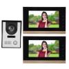 2 in 1 Wired Video Doorbell and Intercom System with 7 Inch Display, HD CMOS Sensor, Infrared Camera for Home Surveillance, Unlocking with Electric Locks (US Plug) view 1