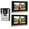 2 in 1 Wired Video Doorbell and Intercom System with 7 Inch Display, HD CMOS Sensor, Infrared Camera for Home Surveillance, Unlocking with Electric Locks (US Plug) view 4