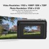 1080P Digital Camera, 2MP Compact Small Camera with 198 Wide Angle Lens & 15X Macro Lens, Travel Video Camera view 3