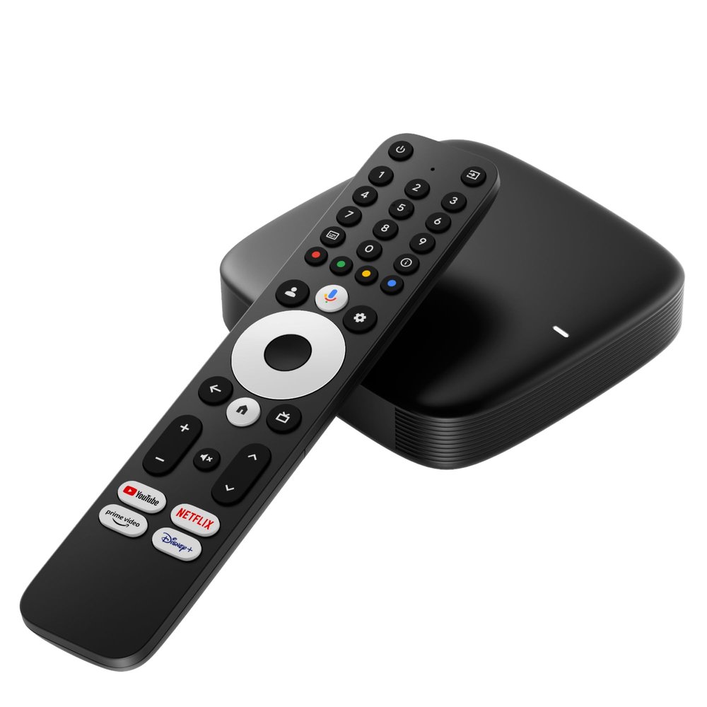 MAG555 Streaming Media Player Google TV 2025 | 4K HDR | Voice Remote | Dual-Band Wi-Fi | Chromecast Built-in | HDMI + AV Output
