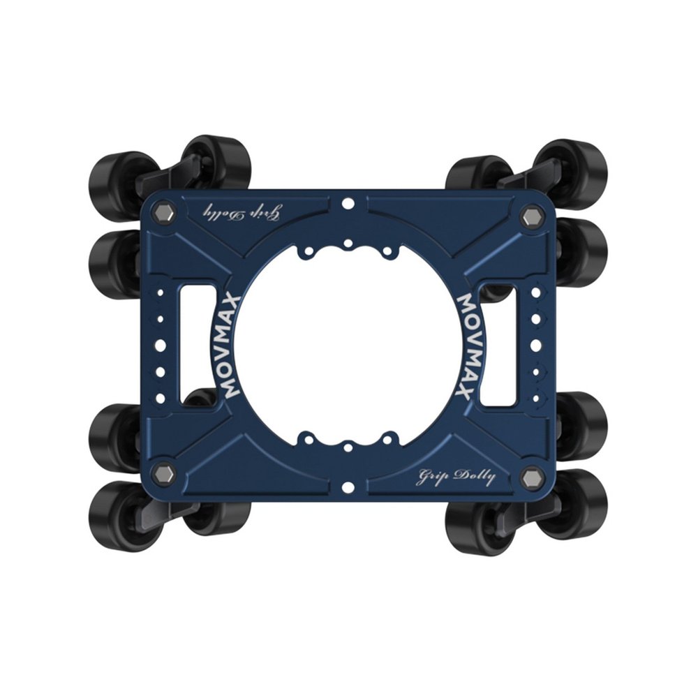 MOVMAX Professional Camera Dolly, Blue, Floor Mount, Supports Up to 198 lbs, Compatible with Camera, Camcorder, Cellphone, Tablet