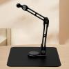 Ball Head Tablet Support Tablet Mount Adjustable Height Phone Stand Phone Bracket for Library Office Bedroom Table Cafes, Black view 2