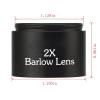1.25'' 31.7mm 2X Lens M28.6 * 0.6 Thread for Standard Telescope view 2