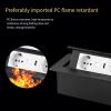 Multi-Function Desktop Information Box Embedded B Port Socket Computer Network Hole Pop-Up Universal Three Hole Desktop Socket,Black view 2