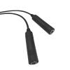 stdgove GA Dual Plug General Aviation Headset to 6 Pin LEMO Adapter Cable Aircraft Pilot Headphones Connector Compatible with Bose A20 A30 Headphone (Pattern 2) view 2