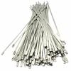 Metal cable ties Zip Ties Releasable Nylon Cable Ties Ma Zip Ties 100 Pcs Multi Purpose Locking Cable Metal Zip Ties Self Locking Stainless Steel Cable Tie Loop Wire Zip Ties Set(4.6mm X 250mm) view 1